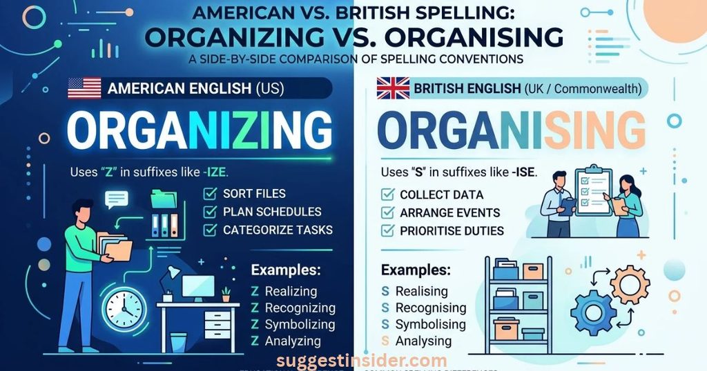 Organizing vs Organising at a Glance