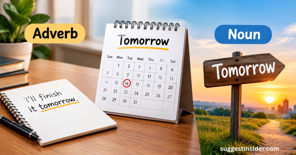 Tomorrow as an Adverb and as a Noun