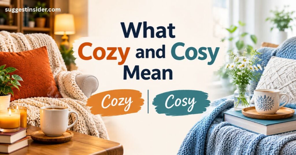 What Cozy and Cosy Mean